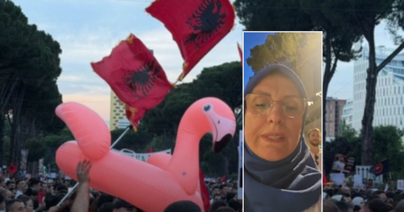 Pro-Iran commentator seen at resort protest
