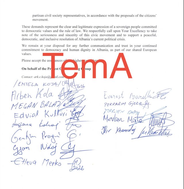 EMRAT / B&euml;het publik grupi koordinator i protest&euml;s. Letra