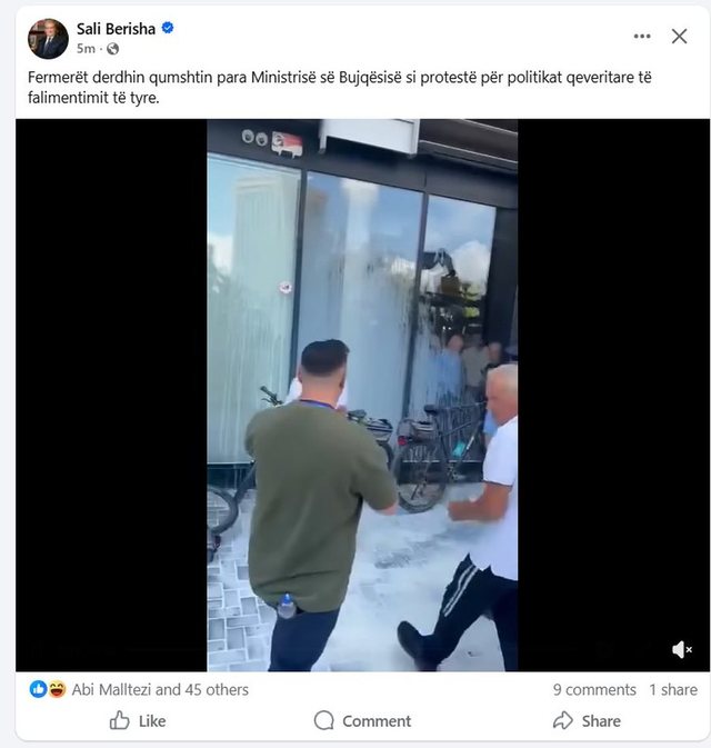 E shiti si ngjarje të ndodhur në Shqipëri, Berisha fshin postimin