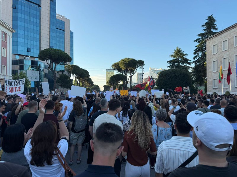 VIDEO/ Protesta: shfaqet &ldquo;grupi nism&euml;tar&rdquo; me 5 k&euml;rkesa